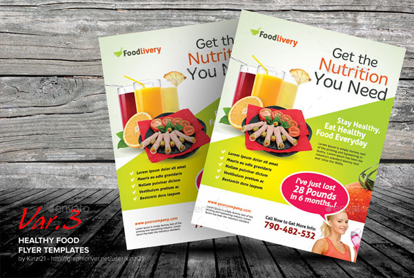 Healthy Food PSD Flyer Template