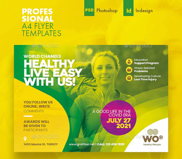 Healthy Life Food Flyer Template