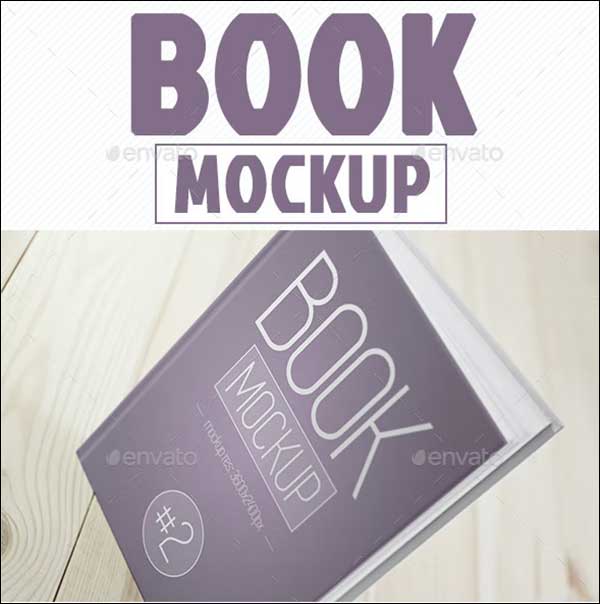 High Quality Book Cover PSD Mockup