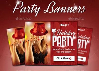 Holiday Event Party Banners