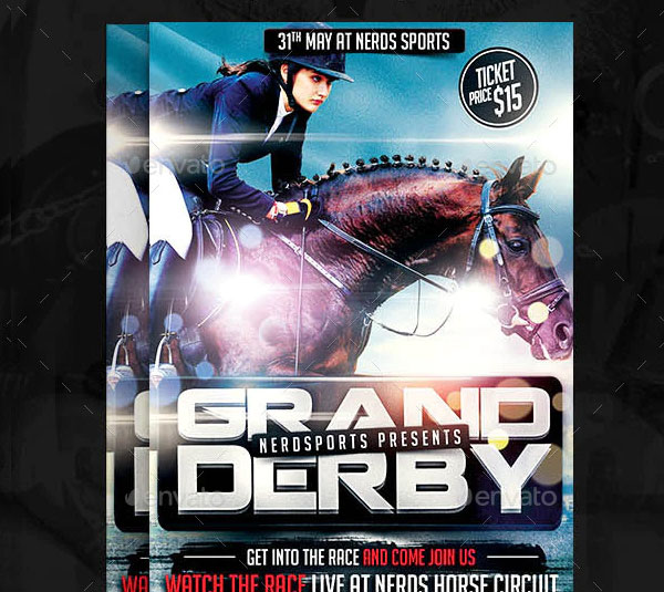 Horse Racing Championships Sport Flyer Template
