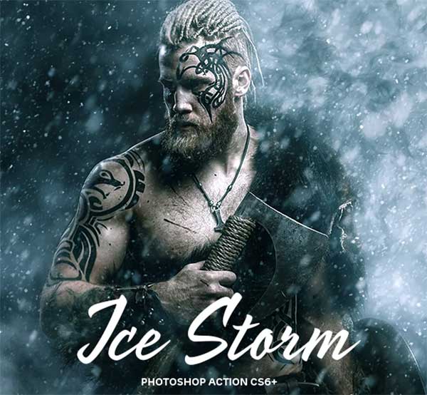 Ice Storm Blizzard Photoshop Action