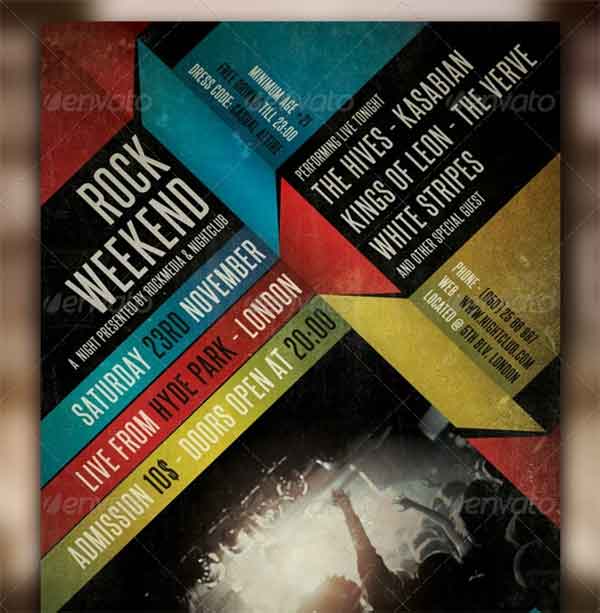 Indie Rock Concert Flyer & Poster Template