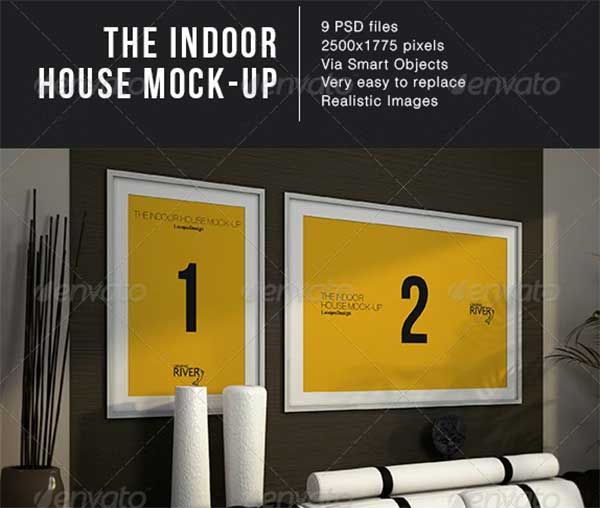 Indoor House Poster Mock-Up