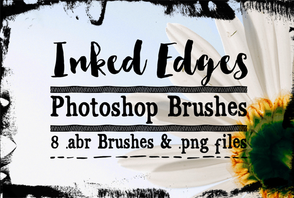 Inked Edges Photoshop Brushes