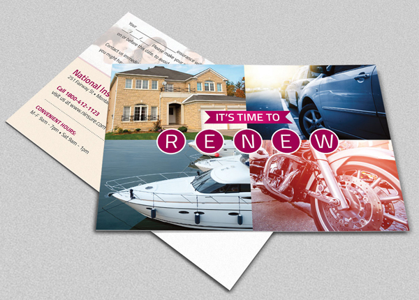 Insurance Renewal Postcard Template