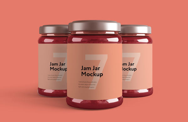 Jam Jar Mockup Design Template