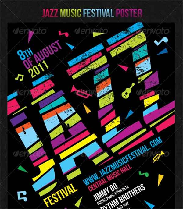 Jazz Music Festival Poster Template