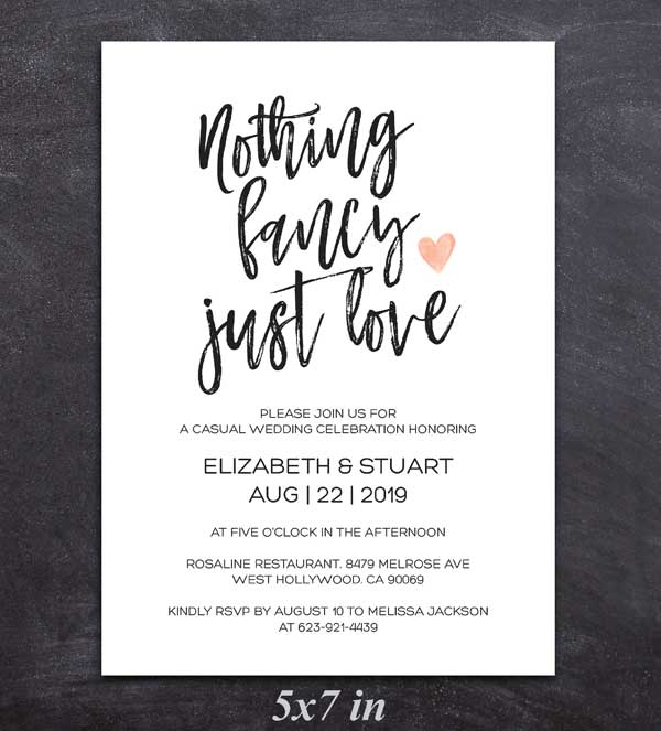 Just Love wedding invitation Templates