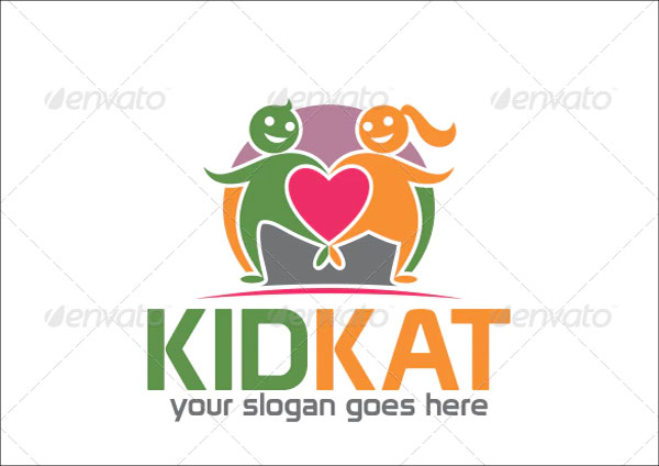 Kid Kat Care Logo Template