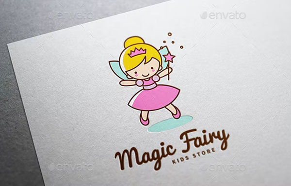 Kids Care Magic Fairy Logo Design