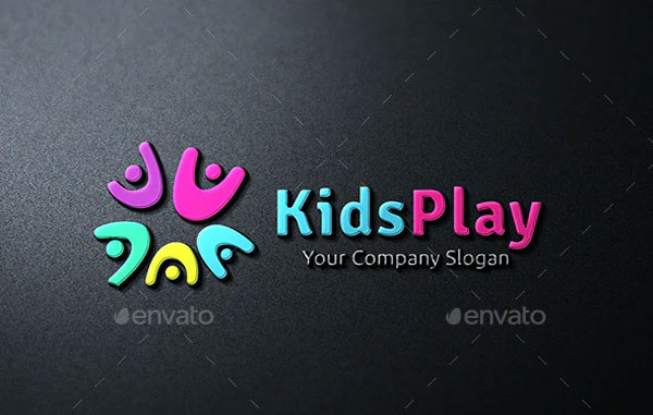 Kids Care Play Logo Template