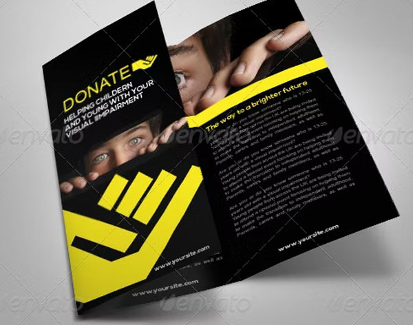 Kids Charity Donation Tri-Fold Brochure