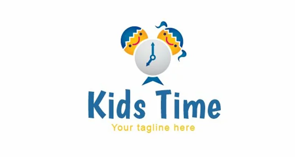 Kids Time - School Kids Stock Logo