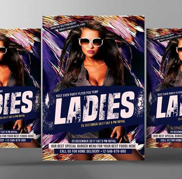 Ladies NightClub Party Flyer Templates