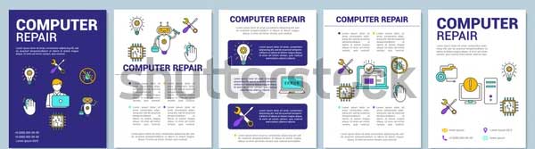 Laptop Repair Service Brochure Templates