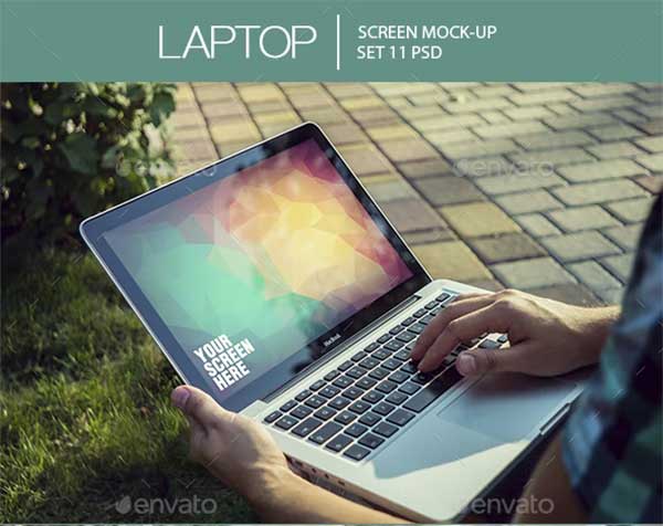 Laptop Screen Mockup PSD