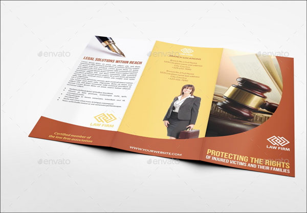 Law Firm Tri Fold Brochure Template