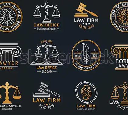 Law Office Logotypes Set Designs