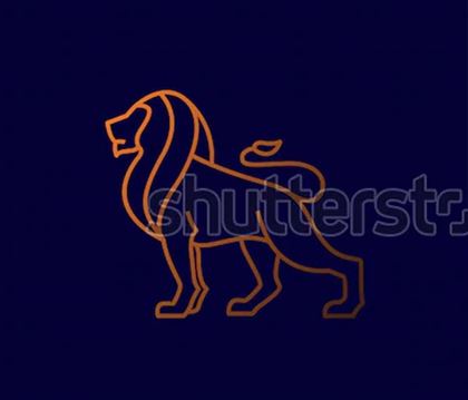 Lion Line Art Logo Templates