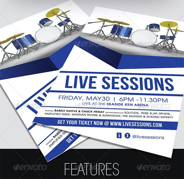 Live Session Concert Poster Template