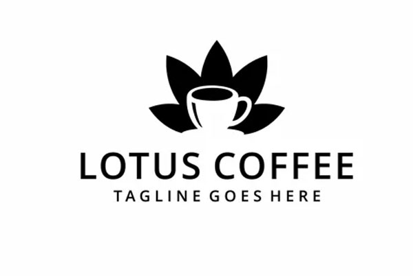 Lotus coffee Simple Logo Template