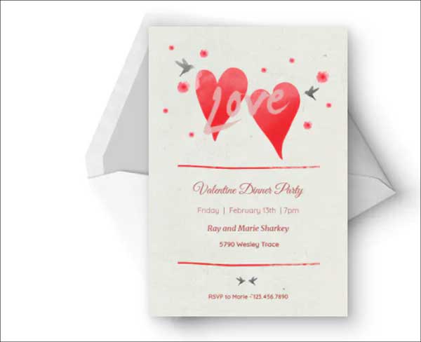 Lovebirds - Valentine's Day Invitation