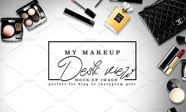 Luxury Brand Makeup Desk Mockup