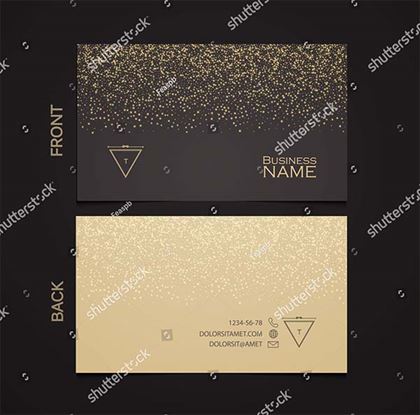 Luxury Business Card with Gold Dust Template