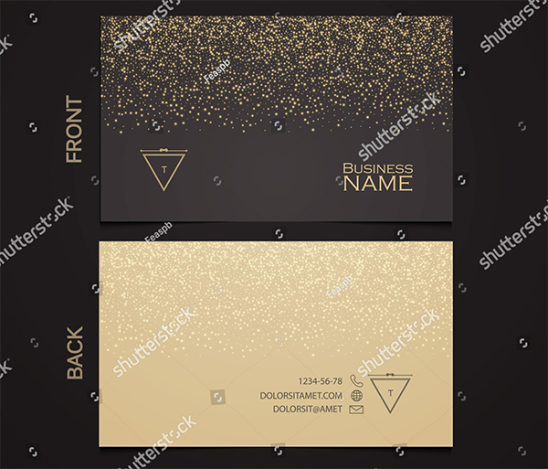 Luxury Business Card with Gold Dust Template