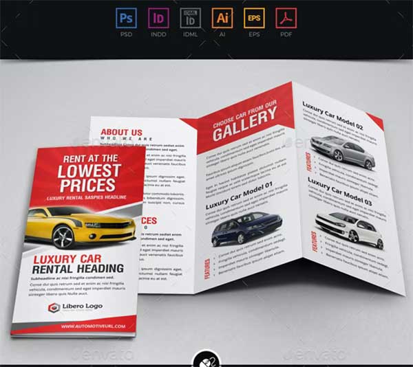 Luxury Car Rental Trifold Brochure