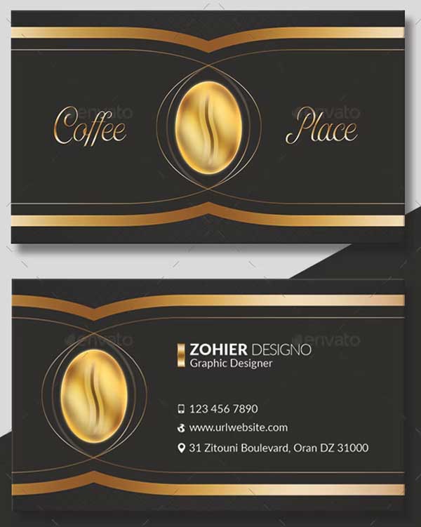 Luxury Cafeteria Business Card Template