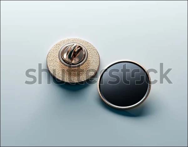 Luxury Hard Enamel Round Pin Mockup
