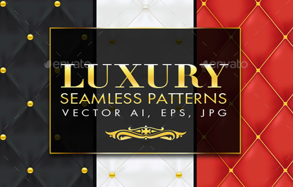 Luxury Quilted Seamless Vector Patterns