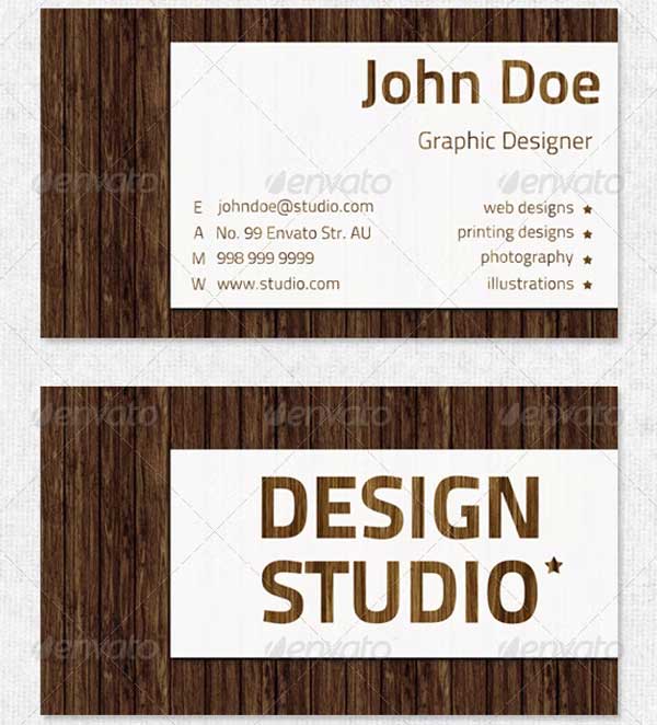 Luxury Wood Business Card Template