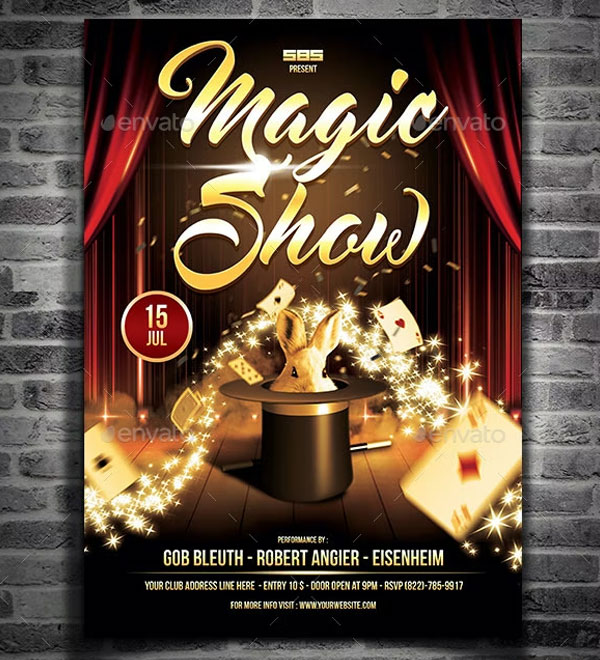 Magic Show Flyer Template Design