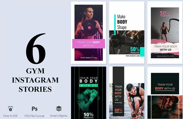 Make Body Shape Gym Instagram Banners