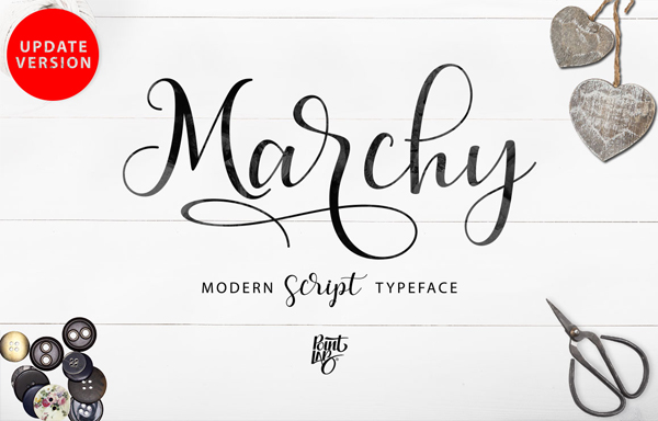 Marchy Script Cursive Handwriting Font