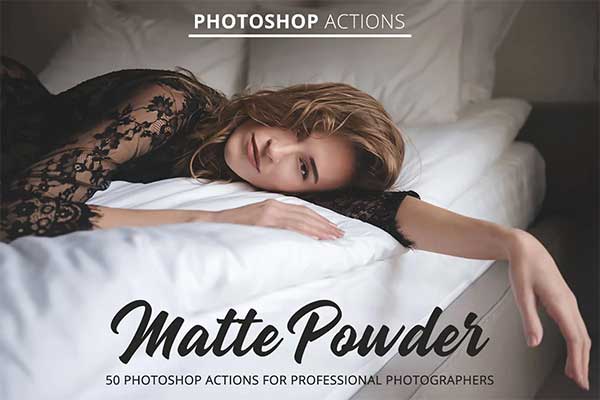 Matte Powder Actions for Photoshop