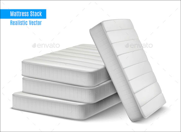Mattress Stack Realistic Composition Mockup