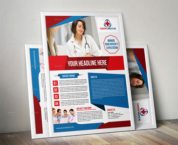 Medical Business A4 Flyer Templates