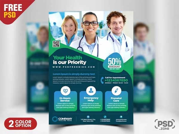 Medical and Health Business Flyer Design