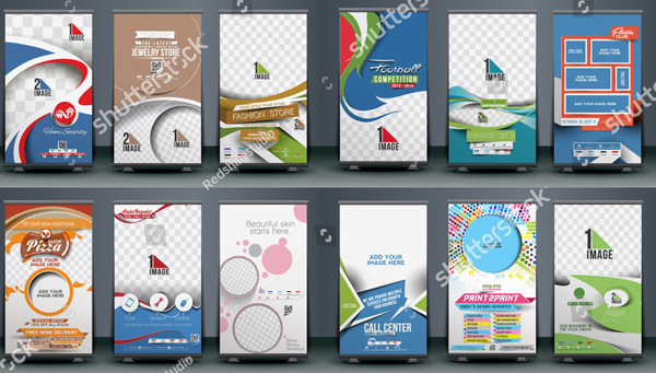 Mega Collection of Advertising Roll Up Banner Design