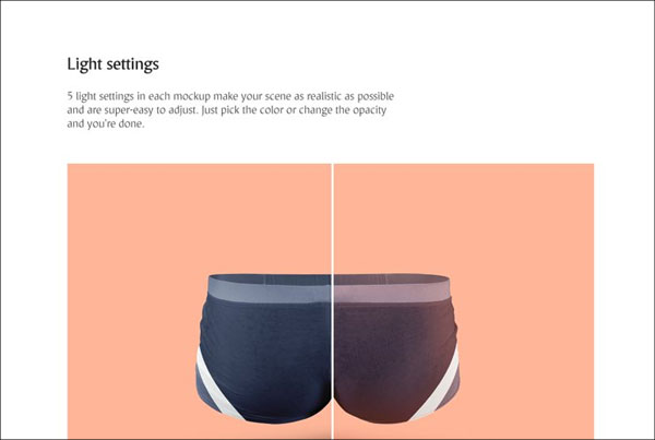 Men's Brief Underwear Mockup