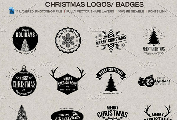 Merry Christmas Logos / Badges