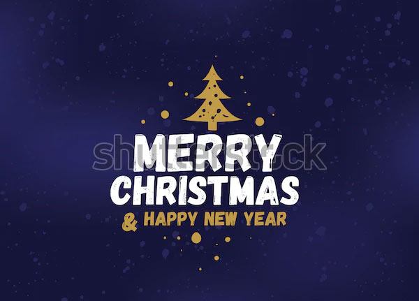 Merry Christmas Text Logo Design