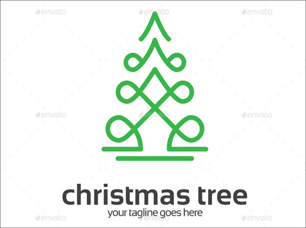 Merry Christmas Tree Logo