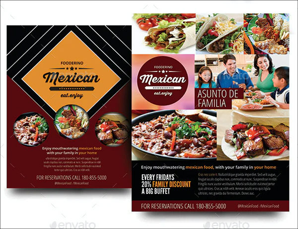 Mexican Restaurant Promotion Opening Flyers