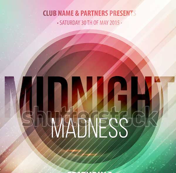 Midnight Madness Party  Flyer Templates