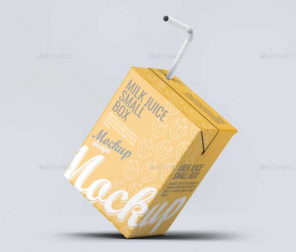 Milk or Juice Small Box Mock-Up